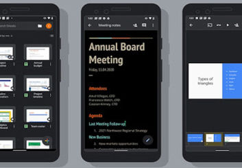 اپلیکیشن های Docs، Sheets و Slides به قابلیت دارک مود مجهز می شوند